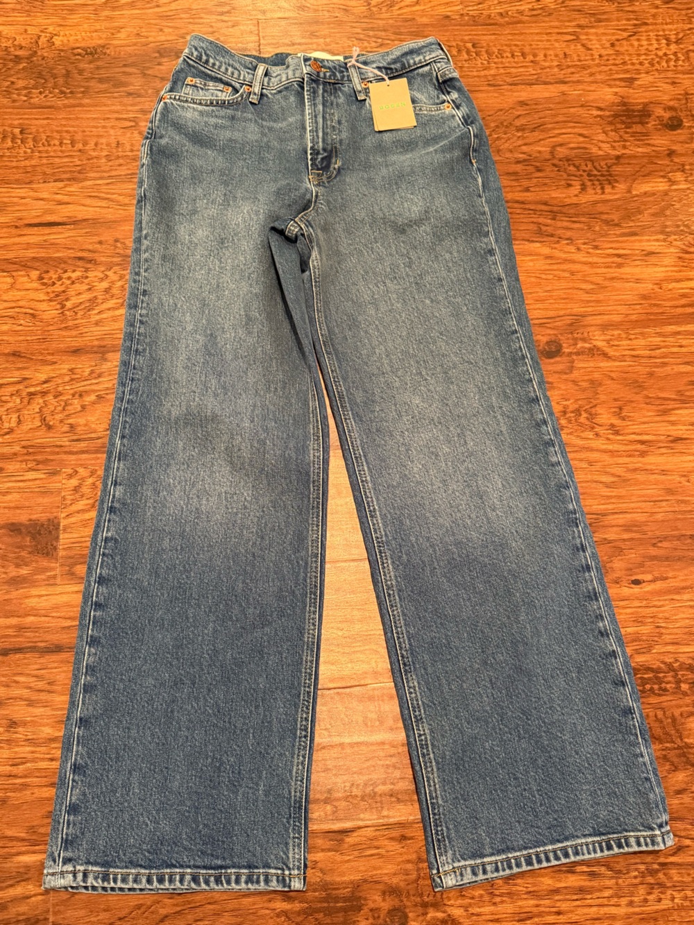 NWT Boden High Rise Column Leg Jeans Mid Vintage Size 27P